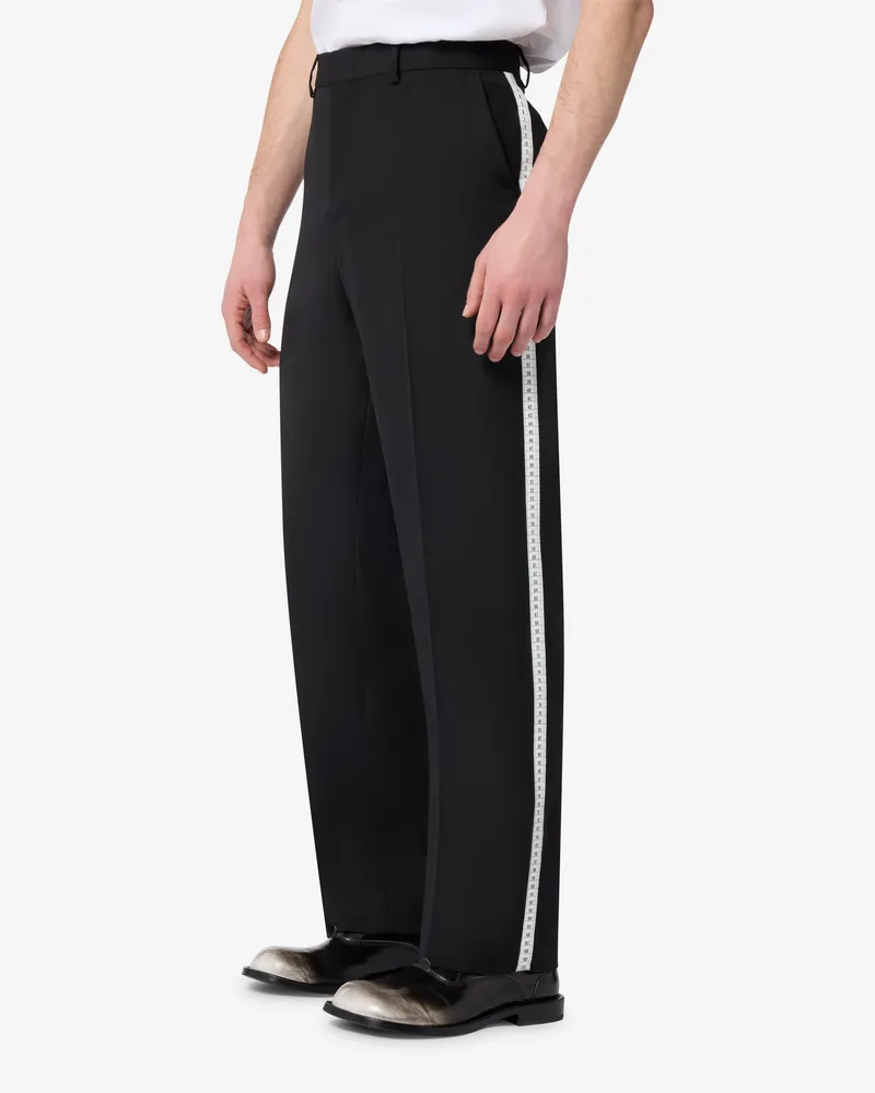 Moschino Bedruckte Wollhose - Schwarz Schwarz