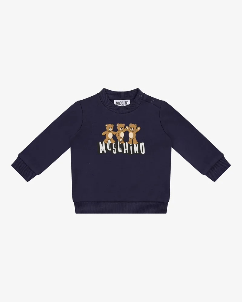 Moschino Moschino Teddy Bear Sweatshirt aus Baumwolle - Blau Blau