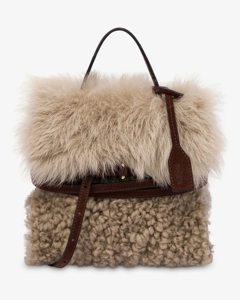 Moschino Kleine Handtasche Moschino Tie Me - Beige Beige