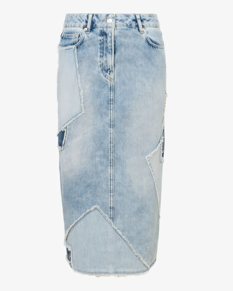 Moschino Patchwork-Jeansrock - Blau Blau