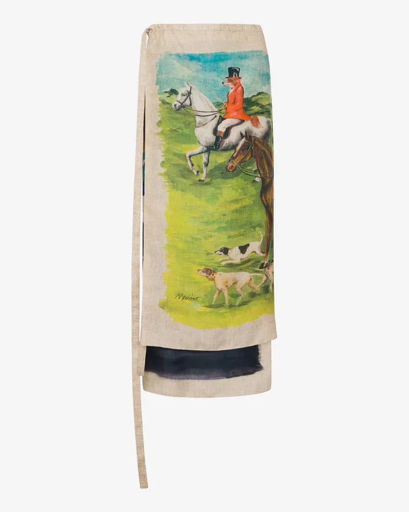 Moschino Bedruckter Seiden-Twill-Rock - Bunt Bunt