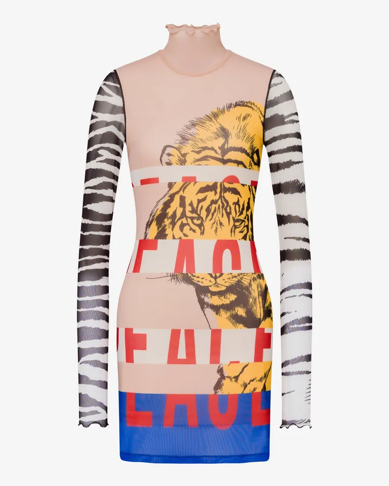 Moschino Bedrucktes Tüllkleid - Bunt Bunt