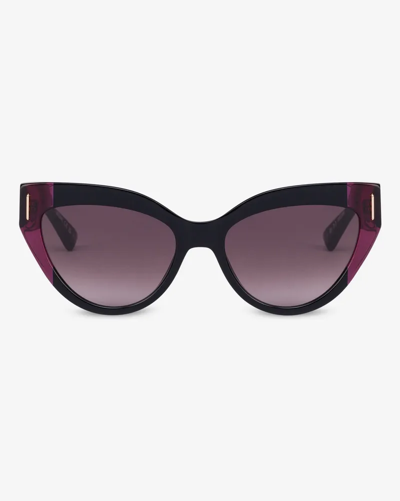 Moschino Sonnenbrille mit Paperclip-Detail - Bordeaux Bordeaux