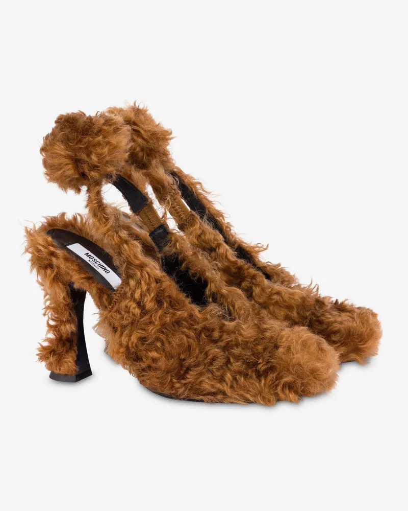 Moschino Mohair-Pumpen - Braun Braun