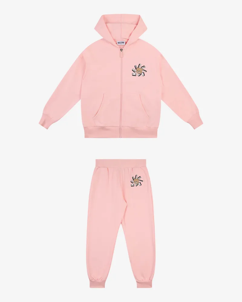 Moschino Moschino Teddy Bear Sweatshirt-Anzug aus Baumwolle - Pink Pink