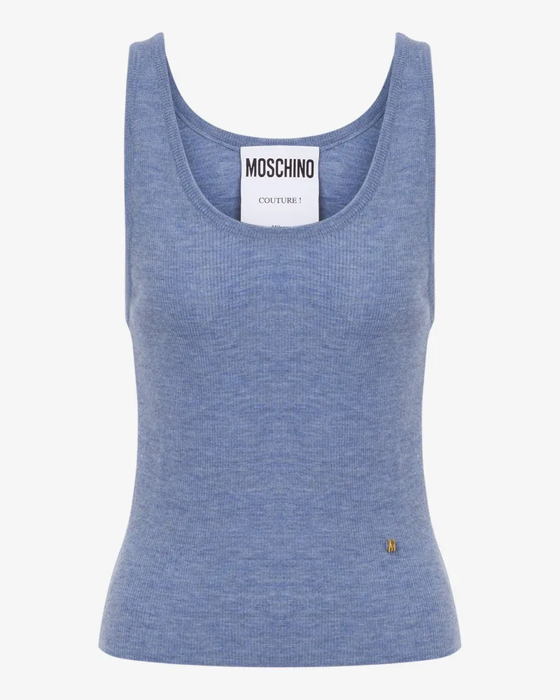 Moschino Strick-Tanktop Golden M - Blau Blau