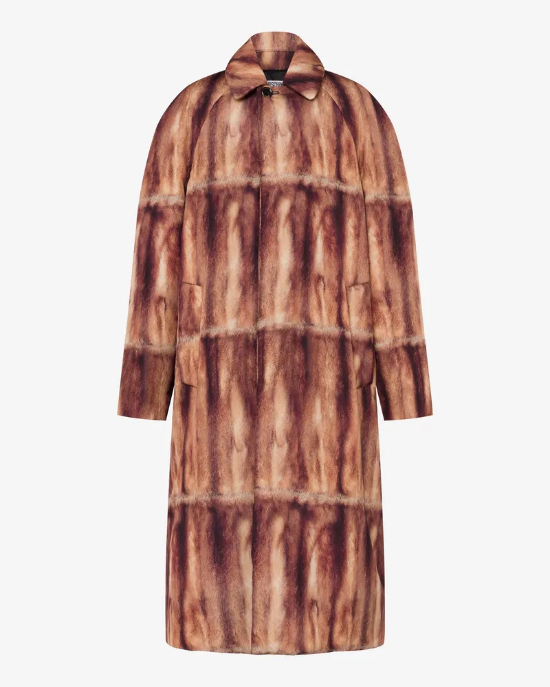 Moschino Bedruckte Steppdecke aus Leinwand - Braun Braun