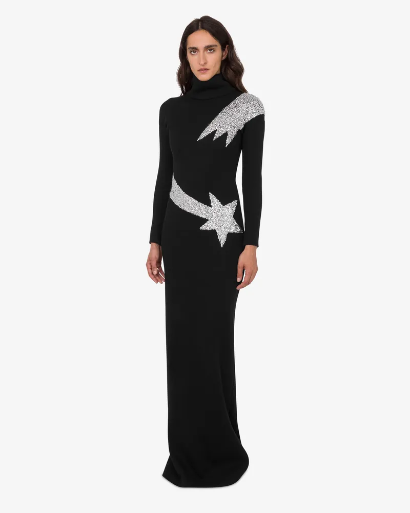 Moschino Kleid aus Baumwollmischung mit Verzierung - Schwarz Schwarz