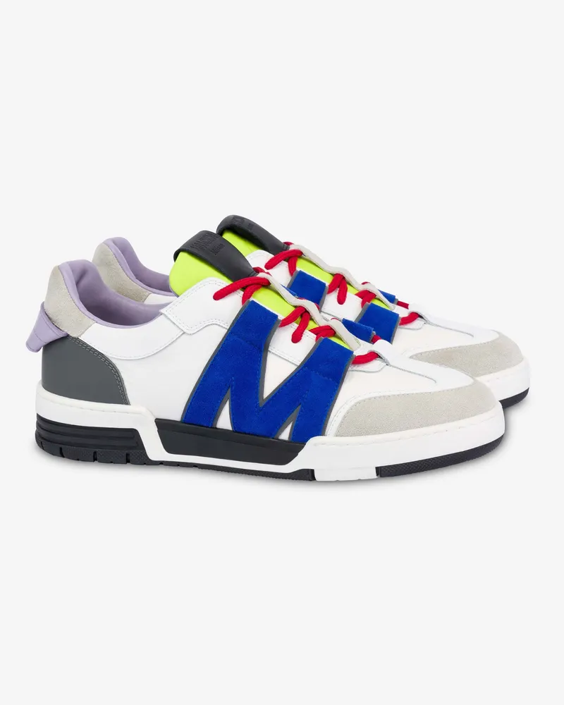 Moschino Sneakers aus Kalbsleder und Wildleder - Weiß Weiß