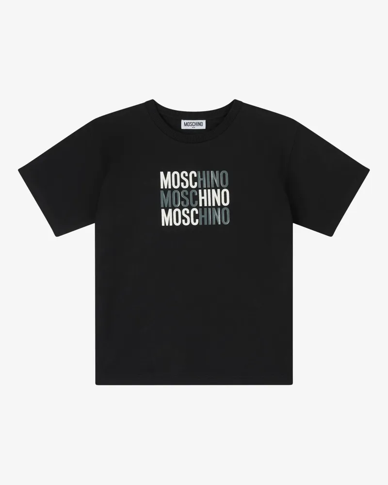 Moschino Maxi-T-Shirt aus bedrucktem Baumwolljersey - Schwarz Schwarz