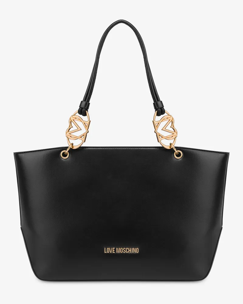 Moschino Shopper mit Logo - Schwarz Schwarz