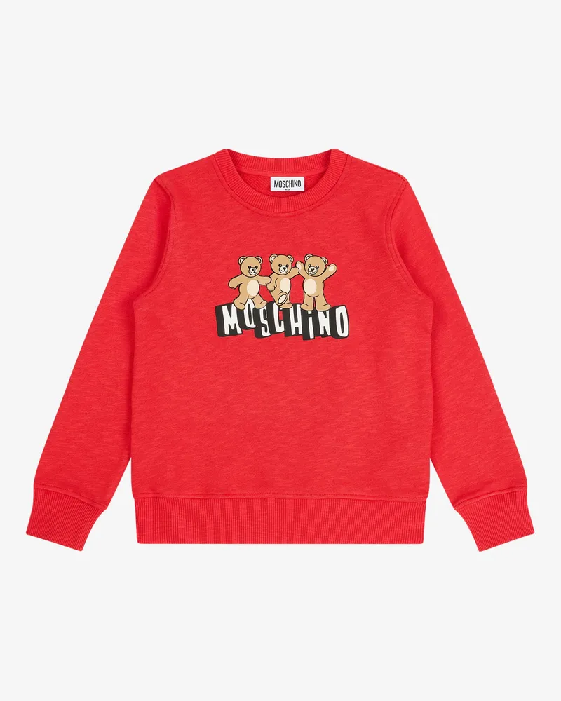 Moschino Moschino Teddy Bear Sweatshirt aus Baumwolle - Rot Rot