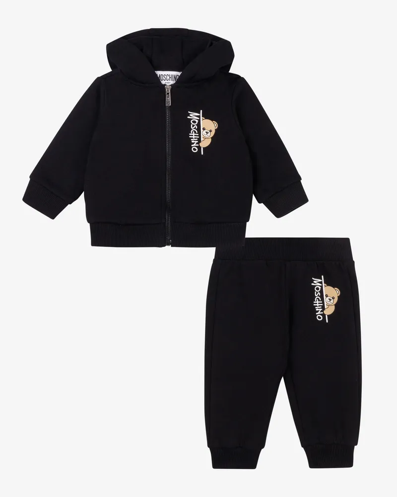 Moschino Sweatshirt-Anzug mit Teddy-Logo - Schwarz Schwarz