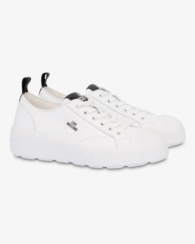 Moschino Turnschuhe aus Kalbsleder - Weiß Weiß