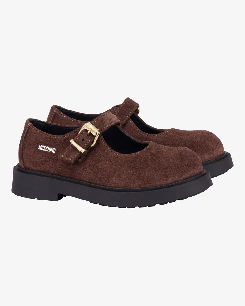 Moschino Wildleder Mary Jane - Braun Braun