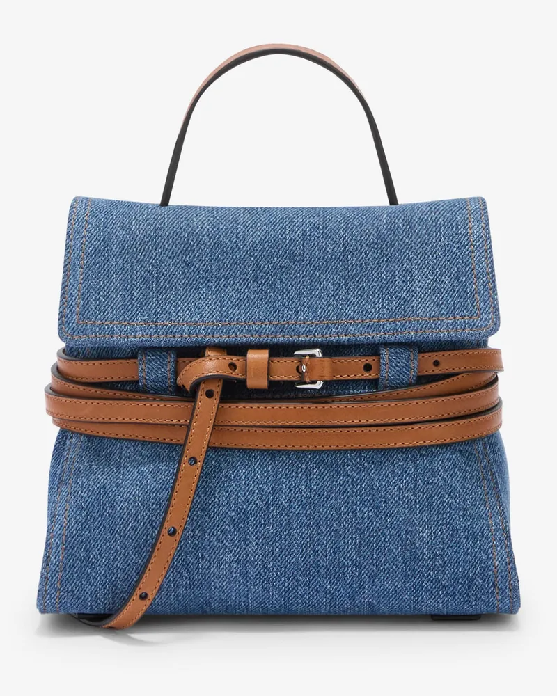 Moschino Kleine Moschino Tie Me Handtasche - Blau Blau