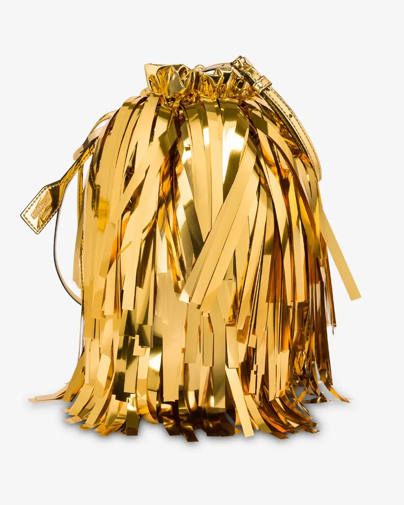 Moschino Eimertasche mit Spiegeleffekt - Gold Gold