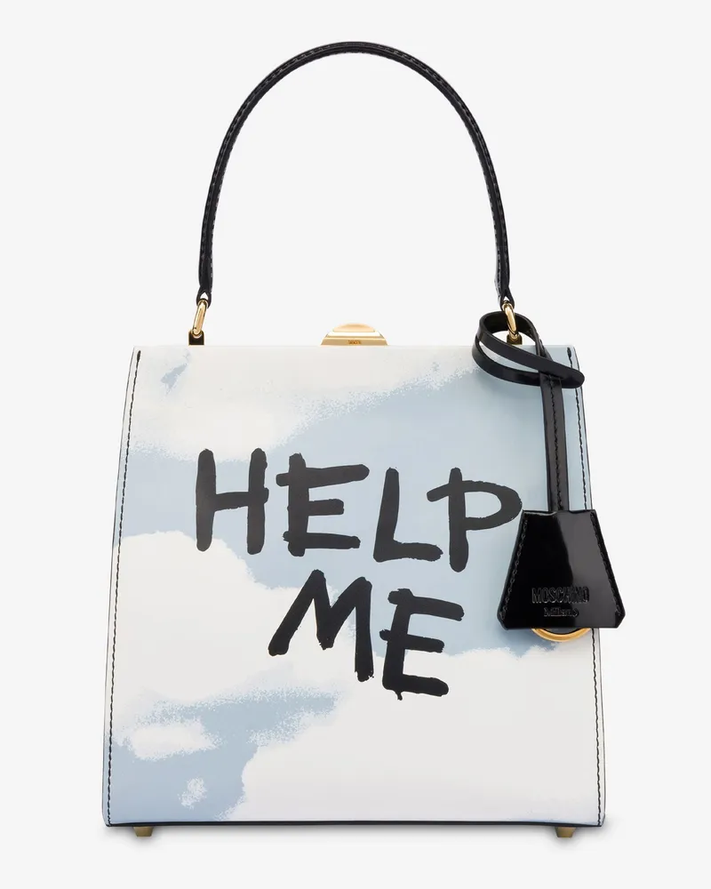 Moschino Handtasche Archive Clouds - Blau Blau