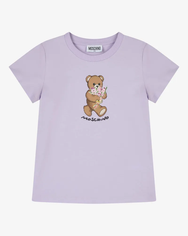 Moschino T-Shirt aus Baumwolljersey Moschino Teddy Bear - Violett Violett