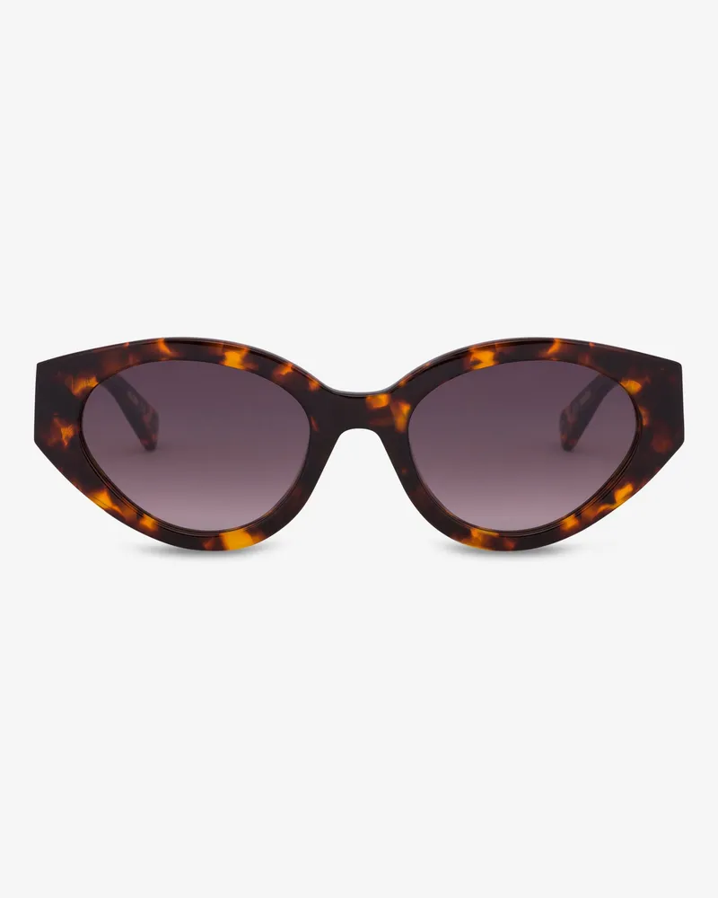 Moschino Sonnenbrille Lettering Logo - Braun Braun