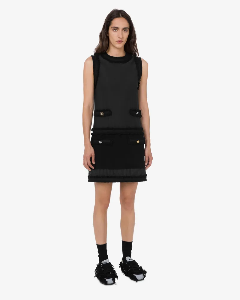 Moschino Kleid aus Stretch-Bouclé - Schwarz Schwarz