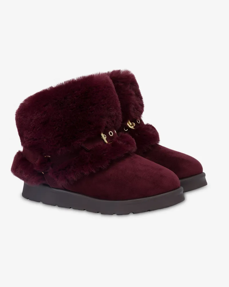 Moschino Weiche Stoffstiefeletten - Rot Rot