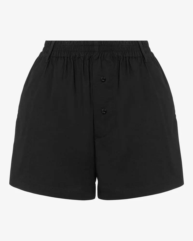 Moschino Shorts aus bedruckter Baumwoll-Popeline mit Polka Dots - Schwarz Schwarz