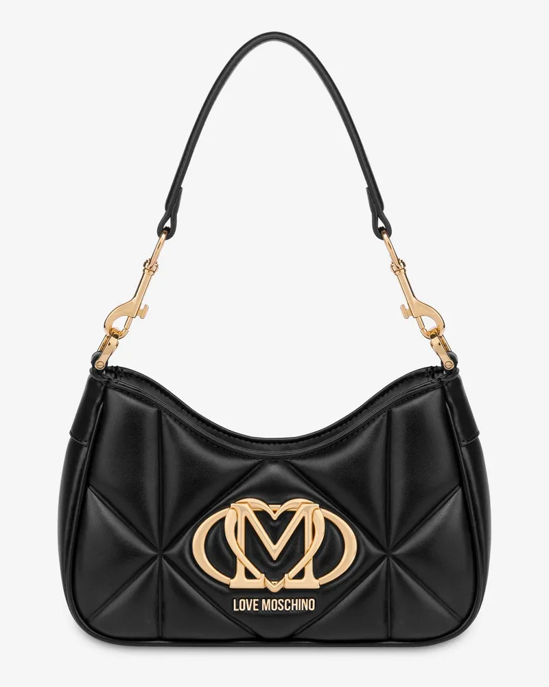 Moschino Gesteppte Umhängetasche - Schwarz Schwarz