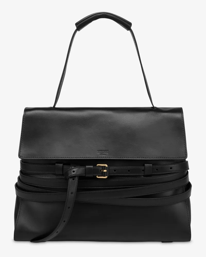 Moschino Moschino Tie Me Tasche Medium - Schwarz Schwarz