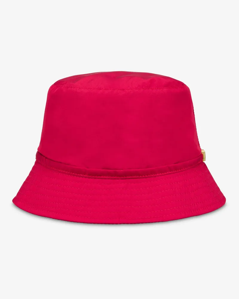 Moschino Fischerhut mit Schriftzug-Logo - Rot Rot