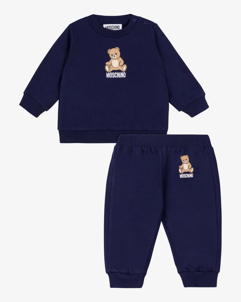 Moschino Sweatshirt-Anzug mit Teddy-Logo - Blau Blau