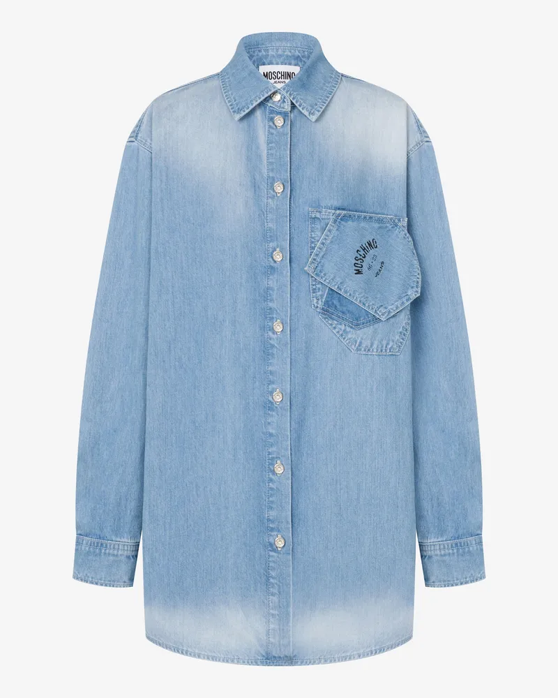 Moschino Leichte Jeanshemdbluse - Blau Blau