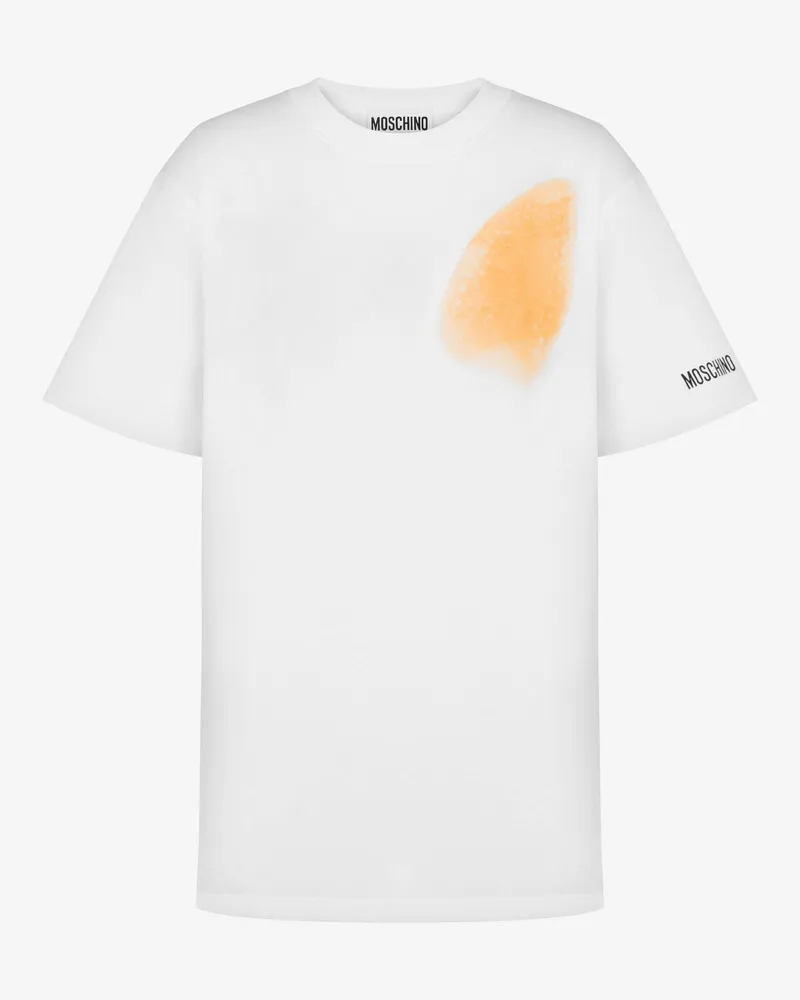 Moschino T-Shirt aus Bio-Baumwoll-Jersey Archive - Weiß Weiß