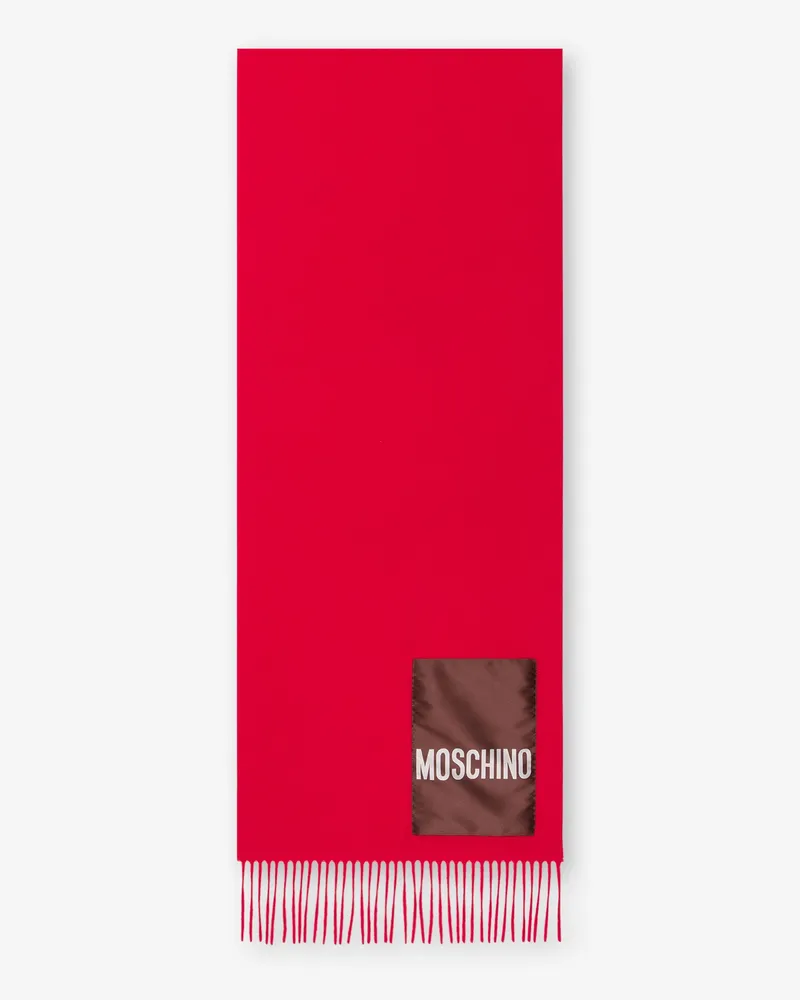 Moschino Schal aus Merinowolle - Rot Rot