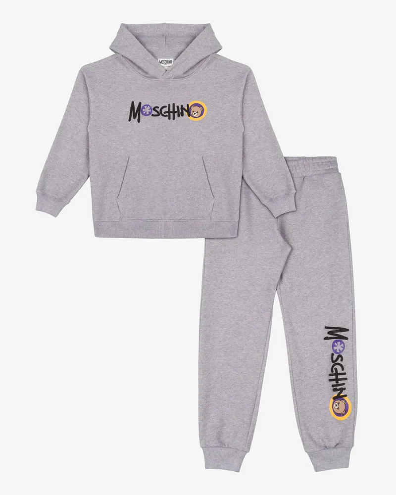 Moschino Moschino Teddy Bear Sweatshirt- und Hosen-Set - Grau Grau