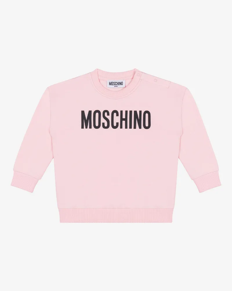 Moschino Sweatshirt aus Baumwolle mit Logo-Print - Pink Pink