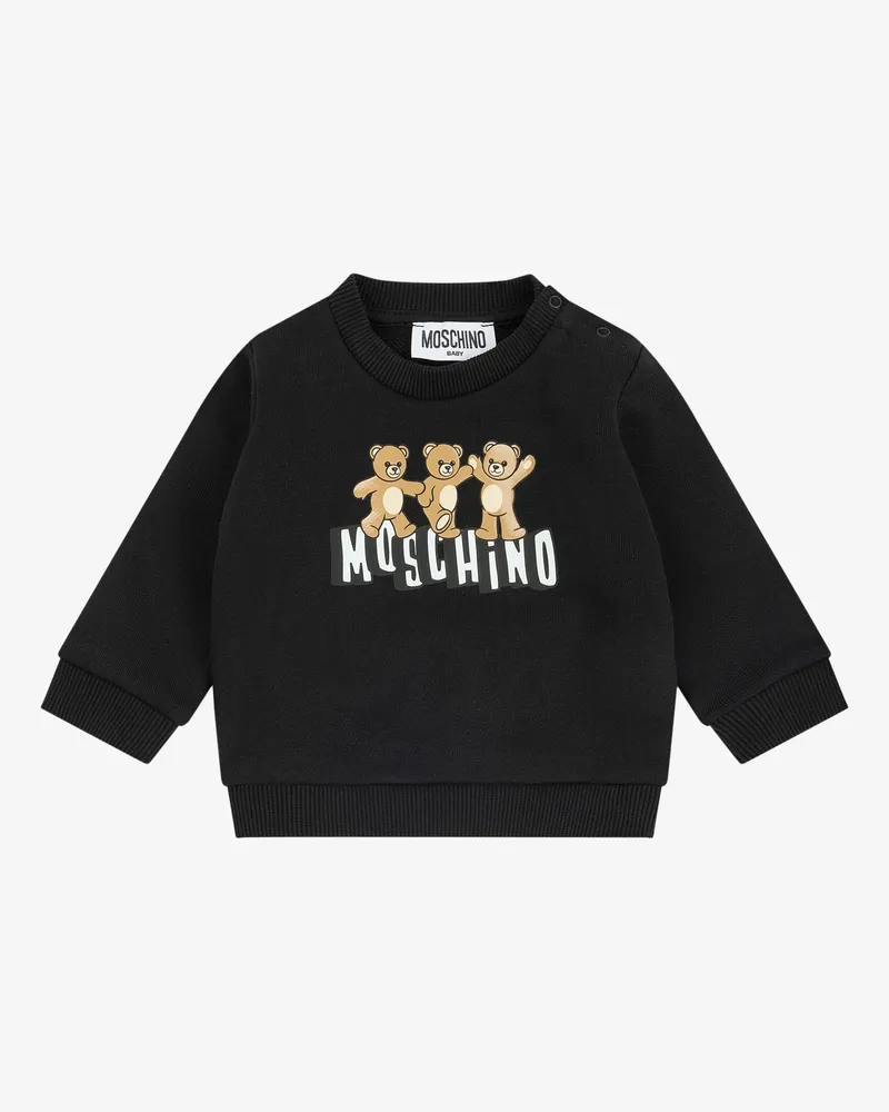 Moschino Moschino Teddy Bear Sweatshirt aus Baumwolle - Schwarz Schwarz