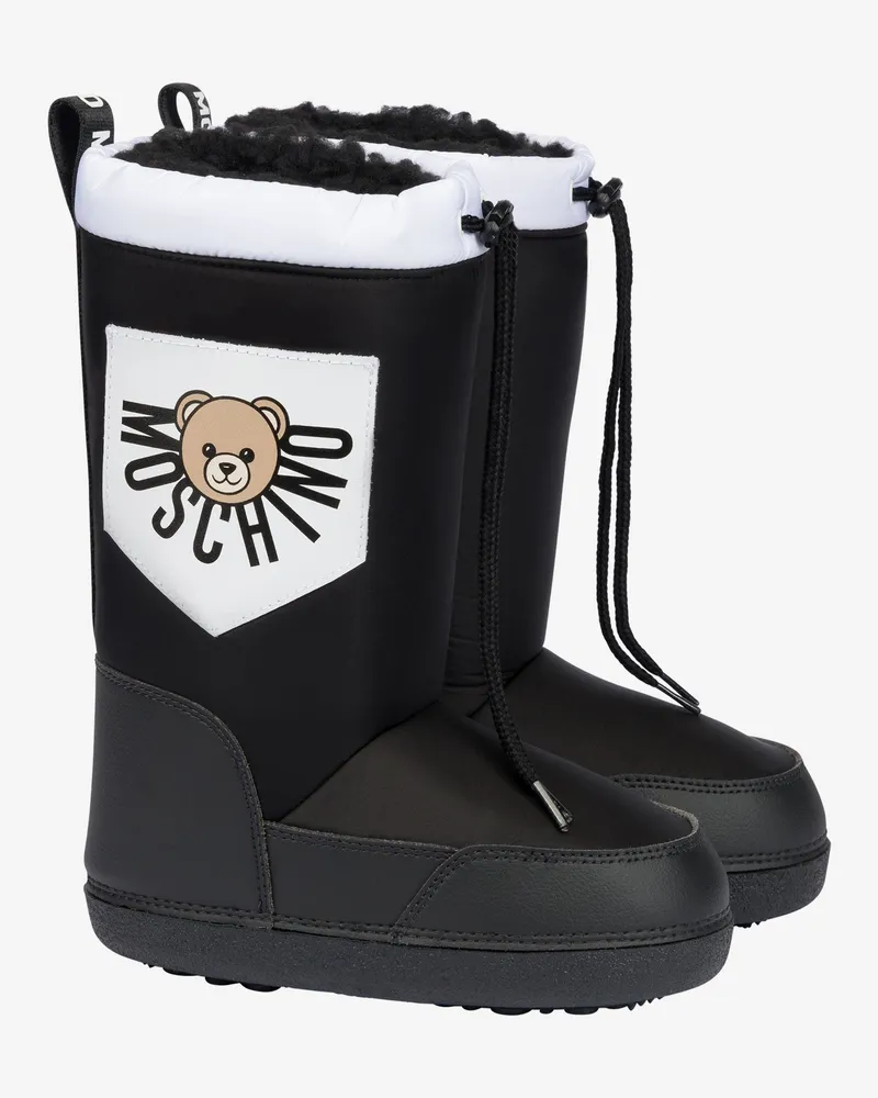 Moschino Moschino Teddy Bear Schneestiefel aus Nylon - Weiß Weiß