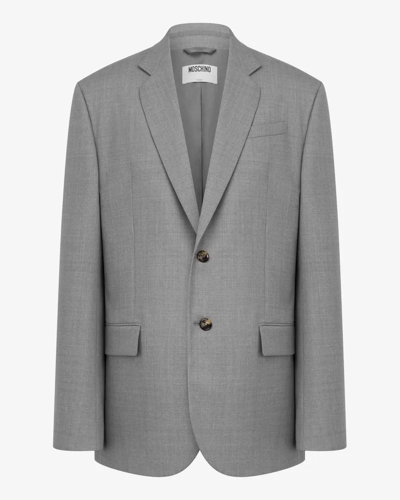 Moschino Segeltuchjacke aus Wolle - Grau Grau