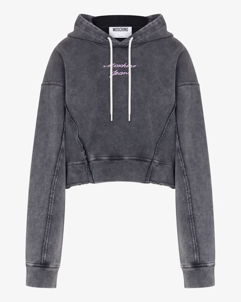 Moschino Besticktes Baumwoll-Sweatshirt - Grau Grau