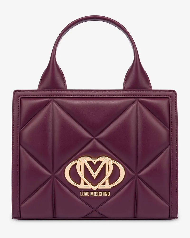 Moschino Kleine gesteppte Shopper-Tasche - Rot Rot