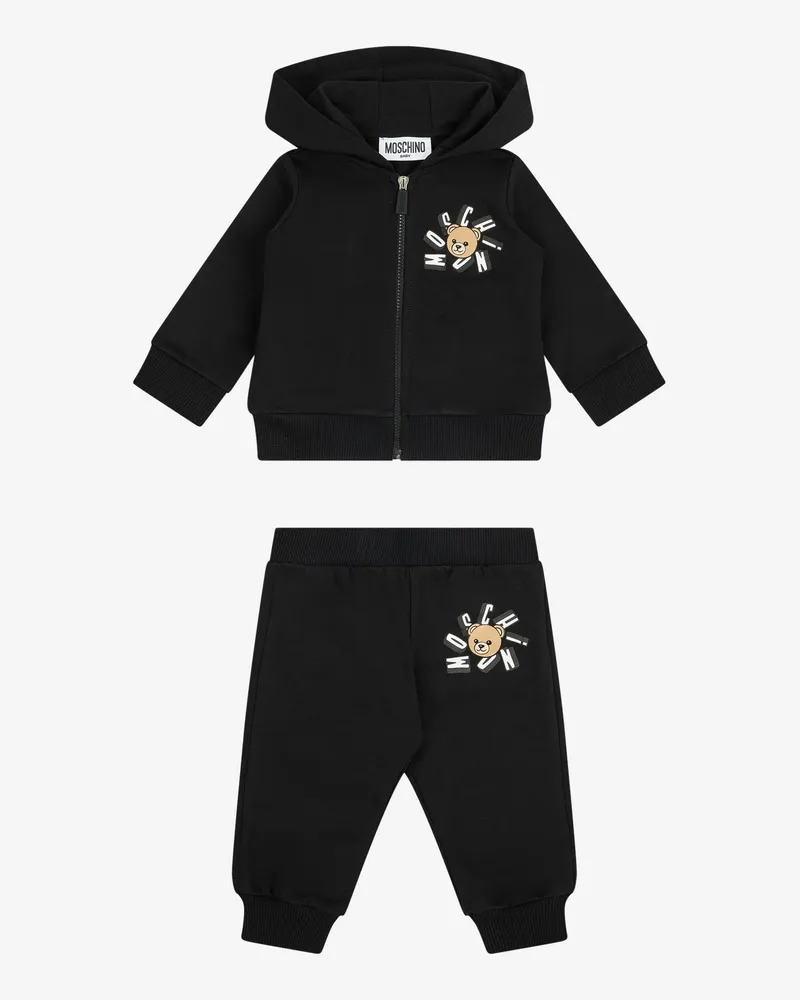 Moschino Moschino Teddy Bear Sweatshirt-Anzug aus Baumwolle - Schwarz Schwarz