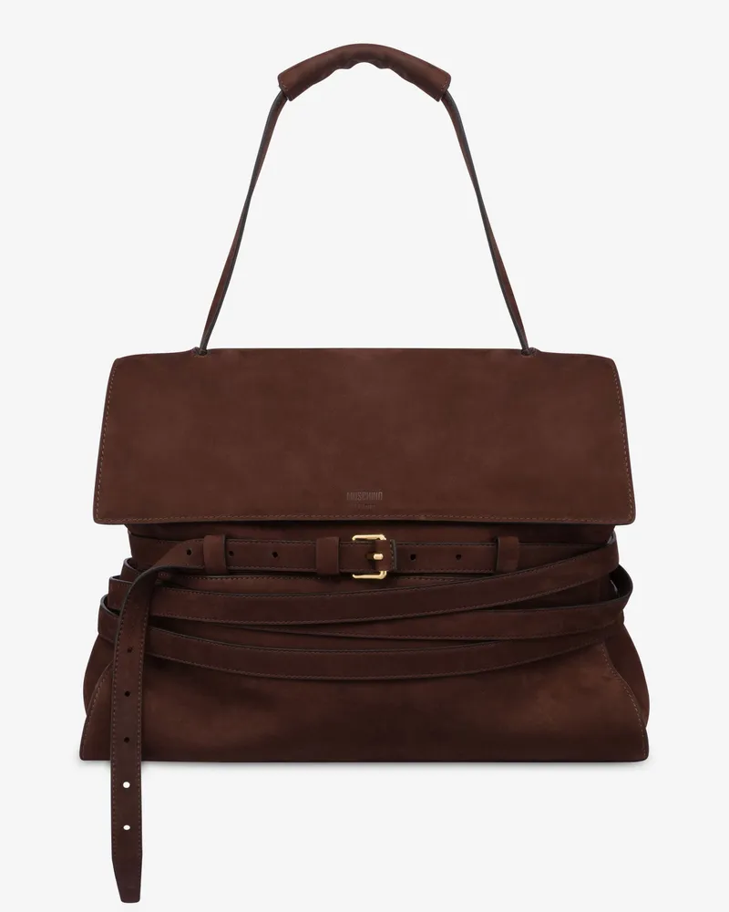 Moschino Moschino Tie Me mittlere Handtasche - Braun Braun