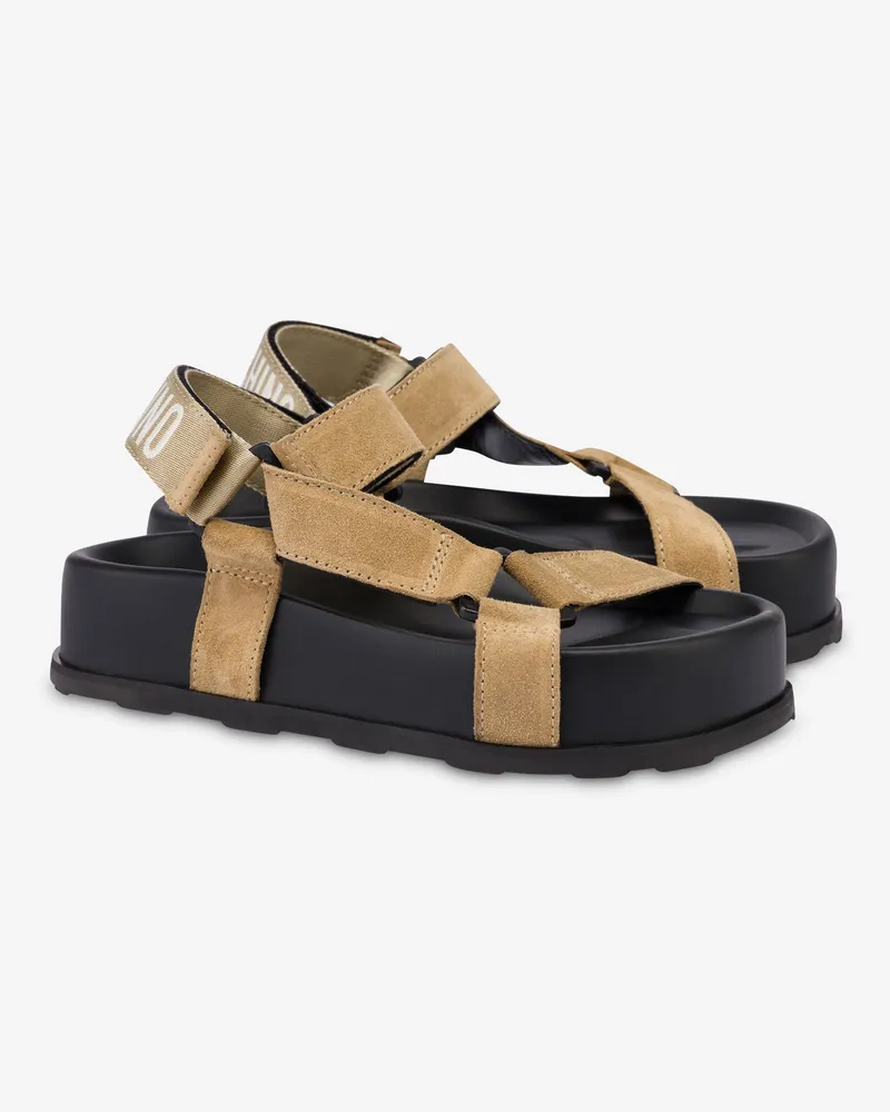 Moschino Wildleder-Sandalen - Beige Beige
