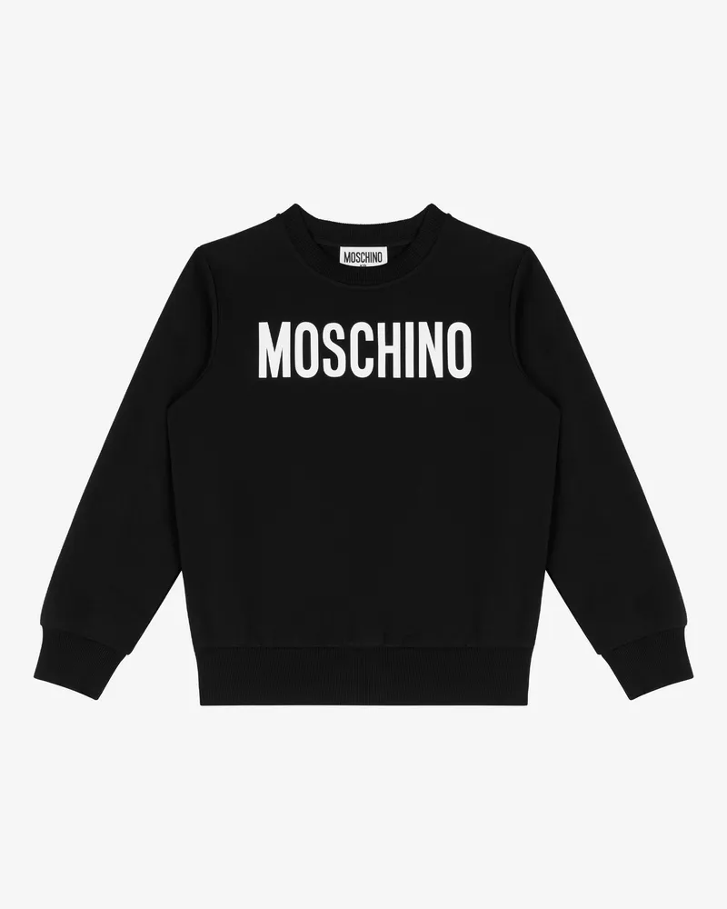 Moschino Baumwoll-Sweatshirt mit Logo - Schwarz Schwarz