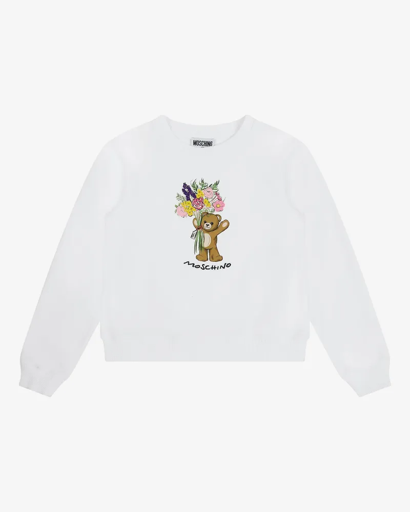 Moschino Sweatshirt aus Baumwollpiqué Moschino Teddy Bear - Weiß Weiß