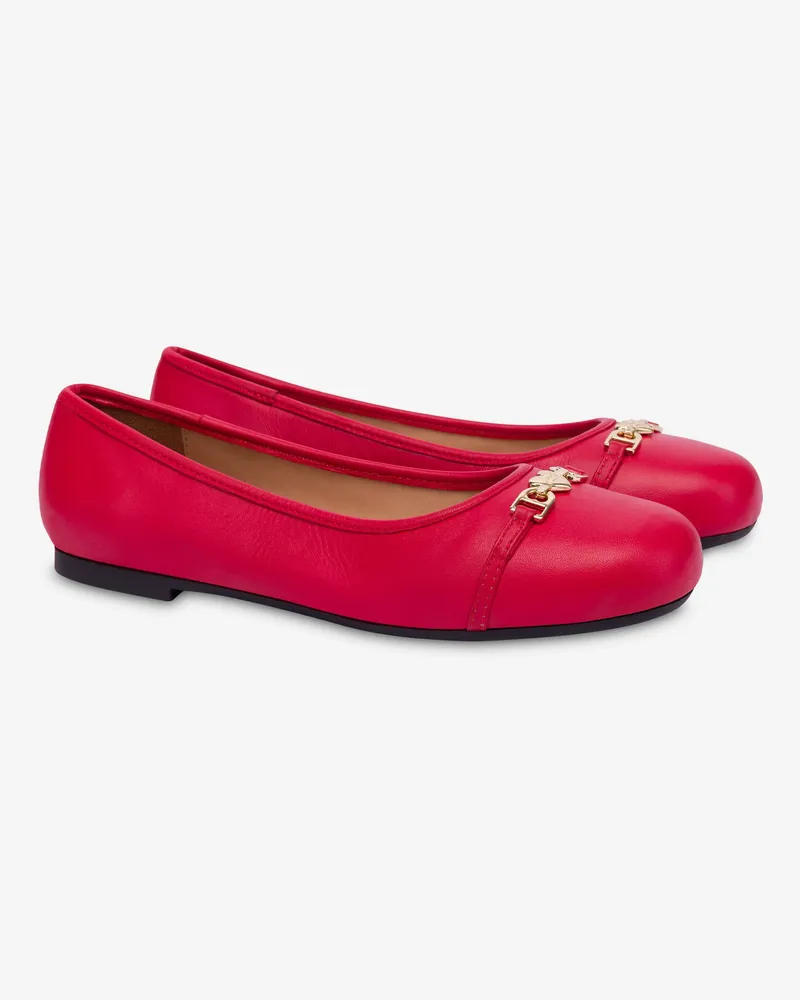 Moschino Ballerinas aus Nappaleder - Rot Rot