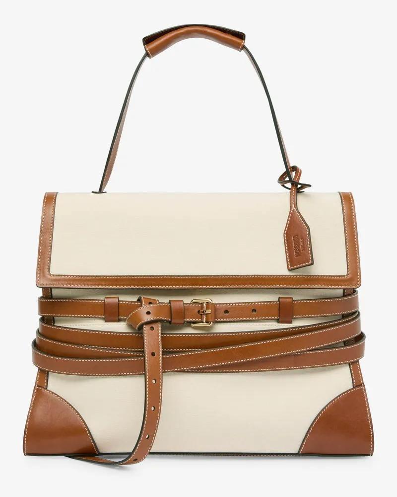 Moschino Moschino Handtasche Tie Me - Weiß Weiß