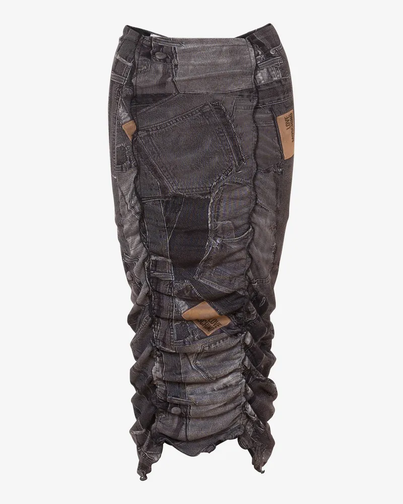 Moschino Bedruckter Mesh-Rock - Schwarz Schwarz