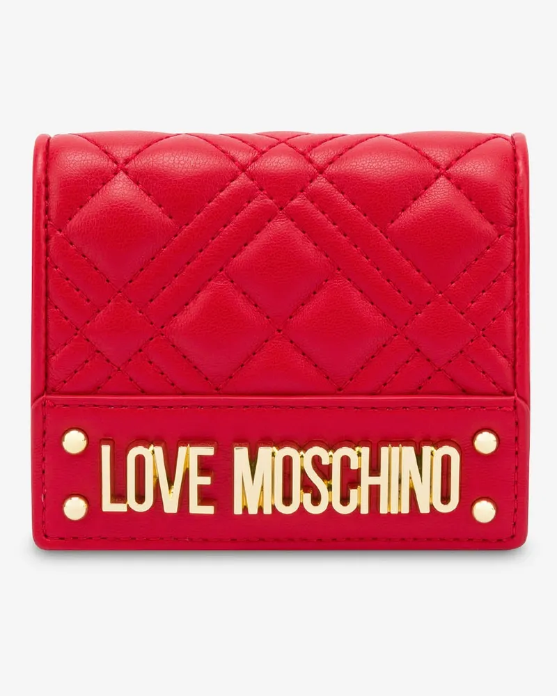 Moschino Gesteppte Geldbörse small - Rot Rot